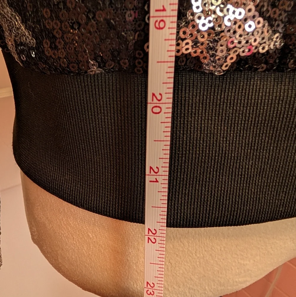 Say What? Women's Size Small Sequin Star Bomber Jacket Silver Glitter Glam - Picture 7 of 9